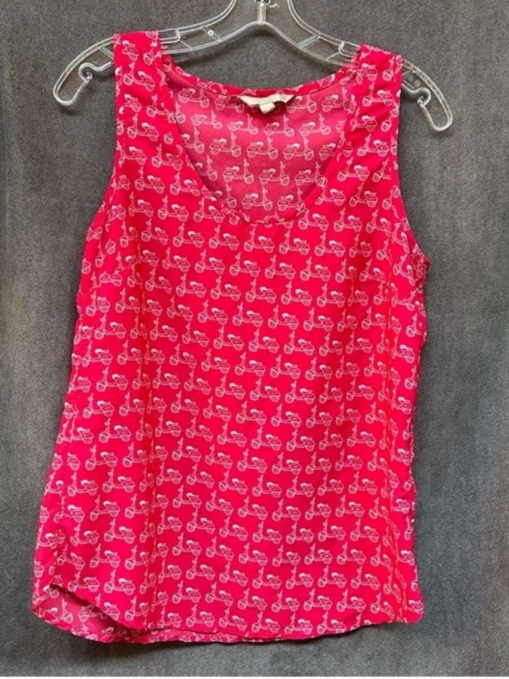 Banana republic Vespa scooter moped print tank top sz small